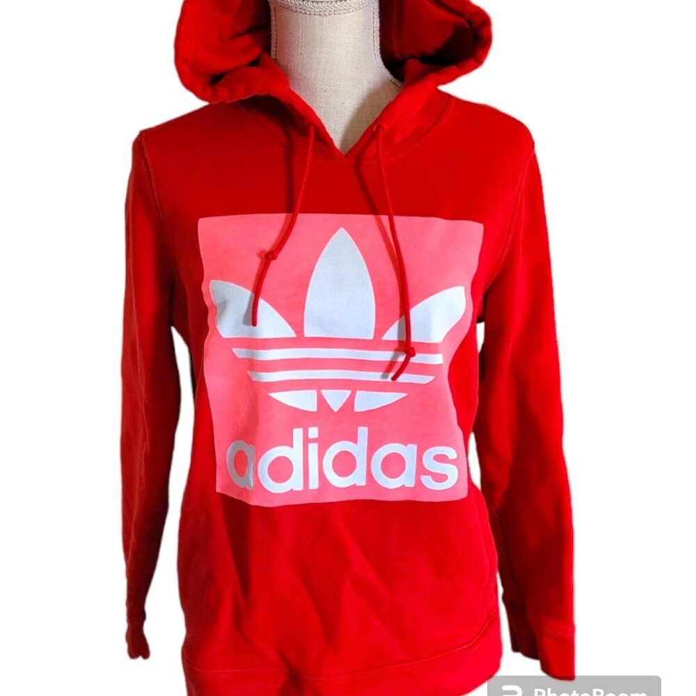 Adidas Originals Scarlet Trefoil Hoodie Sweatshirt, Size Small